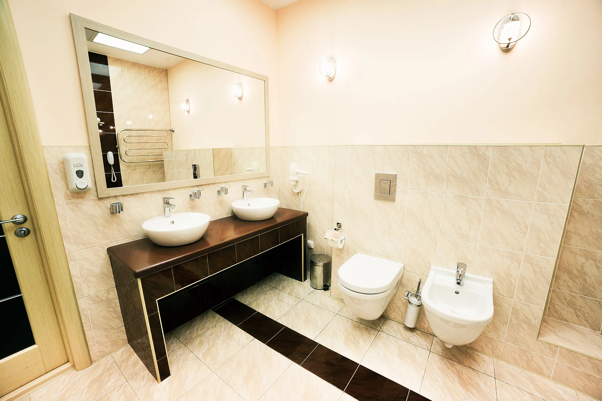Bathroom with two sinks